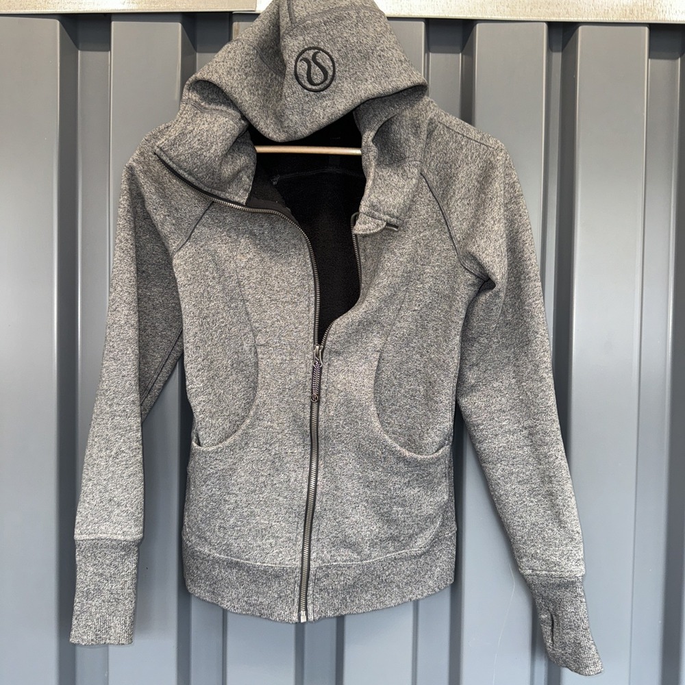 Lululemon Women's Gray Scuba Hoodie Jacket Gray Size 4 Full Zip